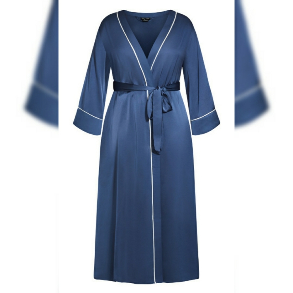 New City Chic Blue Nora Robe Size 16 - Picture 4 of 5